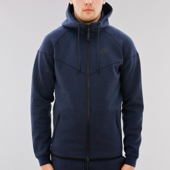 navy blue nike fleece hoodie